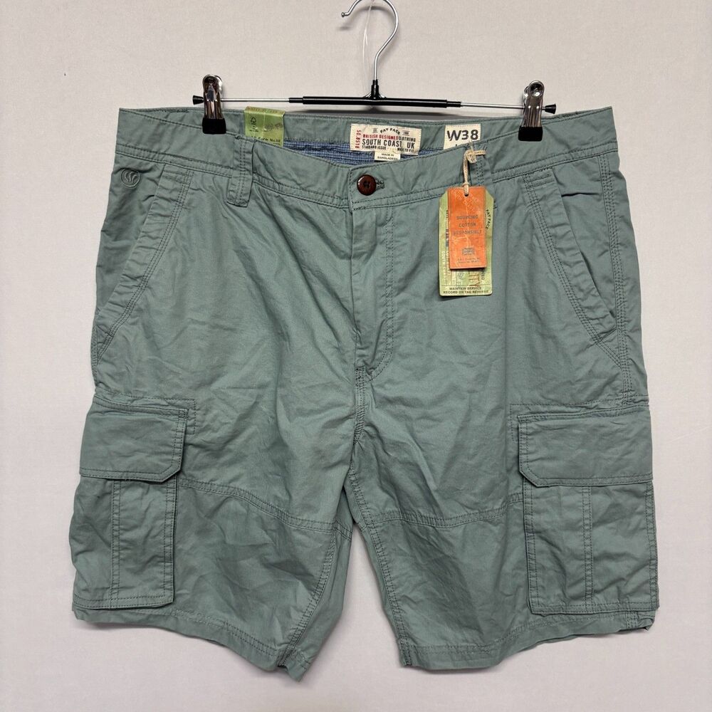 NWT Fat Face Men Bude Lightweight Cargo Shorts Size 38 Utility Cotton C138 -1